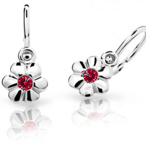 Cutie Jewellery Dětské náušnice z bílého zlata C1736-10-X-2 červená