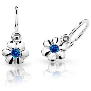 Cutie Jewellery Dětské náušnice z bílého zlata C1736-10-X-2 modrá