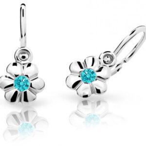 Cutie Jewellery Dětské náušnice z bílého zlata C1736-10-X-2 světle zelená