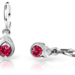 Cutie Jewellery Dětské náušnice z bílého zlata C1898-10-X-2 červená