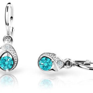 Cutie Jewellery Dětské náušnice z bílého zlata C1898-10-X-2 světle zelená
