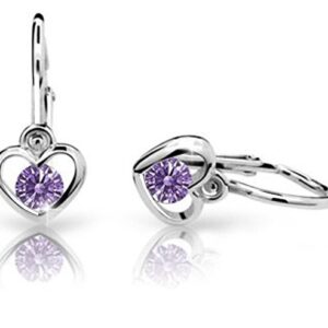 Cutie Jewellery Dětské náušnice z bílého zlata C1943-10-X-2 fialová