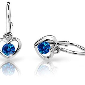 Cutie Jewellery Dětské náušnice z bílého zlata C1943-10-X-2 modrá