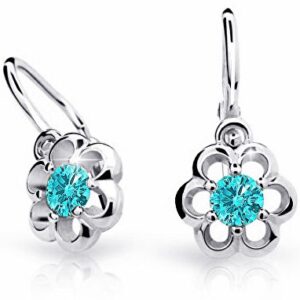 Cutie Jewellery Dětské náušnice z bílého zlata C1947-10-X-2 světle zelená