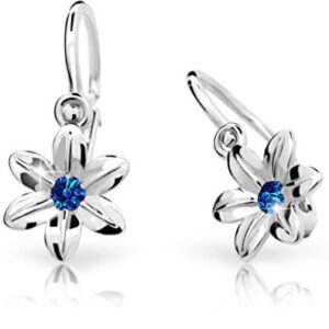 Cutie Jewellery Dětské náušnice z bílého zlata C1993-10-X-2 modrá