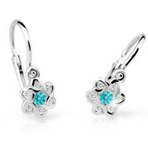 Cutie Jewellery Dětské náušnice z bílého zlata C2149-10-X-2 světle zelená