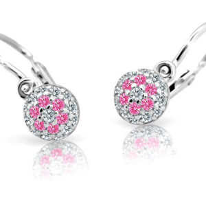 Cutie Jewellery Dětské náušnice z bílého zlata C2150-10-X-2 fuchsiová