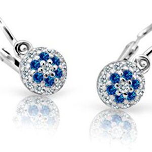 Cutie Jewellery Dětské náušnice z bílého zlata C2150-10-X-2 modrá