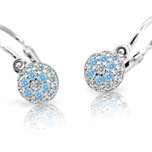 Cutie Jewellery Dětské náušnice z bílého zlata C2150-10-X-2 světle modrá