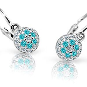 Cutie Jewellery Dětské náušnice z bílého zlata C2150-10-X-2 světle zelená