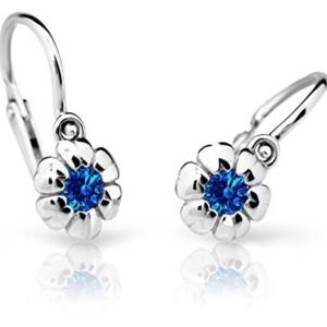 Cutie Jewellery Dětské náušnice z bílého zlata C2151-10-X-2 modrá