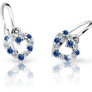Cutie Jewellery Dětské náušnice z bílého zlata C2157-10-X-2 modrá