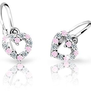 Cutie Jewellery Dětské náušnice z bílého zlata C2157-10-X-2 růžová