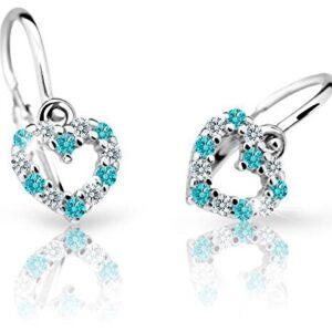 Cutie Jewellery Dětské náušnice z bílého zlata C2157-10-X-2 světle zelená