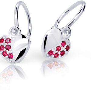 Cutie Jewellery Dětské náušnice z bílého zlata C2160-10-X-2 červená