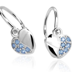 Cutie Jewellery Dětské náušnice z bílého zlata C2160-10-X-2 světle modrá