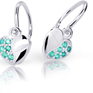 Cutie Jewellery Dětské náušnice z bílého zlata C2160-10-X-2 světle zelená