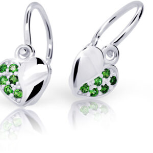 Cutie Jewellery Dětské náušnice z bílého zlata C2160-10-X-2 zelená