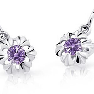 Cutie Jewellery Dětské náušnice z bílého zlata C2213-10-X-2 fialová