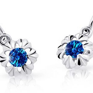 Cutie Jewellery Dětské náušnice z bílého zlata C2213-10-X-2 modrá