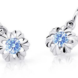 Cutie Jewellery Dětské náušnice z bílého zlata C2213-10-X-2 světle modrá
