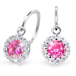 Cutie Jewellery Dětské náušnice z bílého zlata C2745-10-X-2 fuchsiová