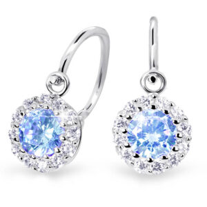 Cutie Jewellery Dětské náušnice z bílého zlata C2745-10-X-2 světle modrá