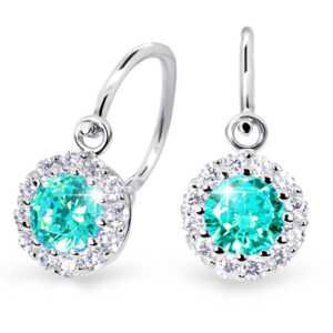 Cutie Jewellery Dětské náušnice z bílého zlata C2745-10-X-2 světle zelená