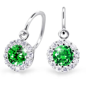 Cutie Jewellery Dětské náušnice z bílého zlata C2745-10-X-2 zelená
