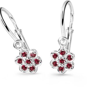 Cutie Jewellery Dětské náušnice z bílého zlata C2746-10-X-2 červená