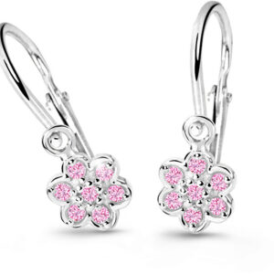 Cutie Jewellery Dětské náušnice z bílého zlata C2746-10-X-2 růžová