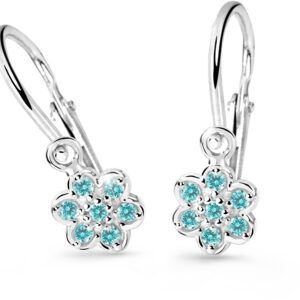 Cutie Jewellery Dětské náušnice z bílého zlata C2746-10-X-2 světle zelená
