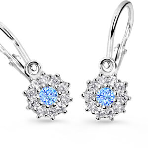 Cutie Jewellery Dětské náušnice z bílého zlata C2749-10-X-2 světle modrá