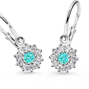 Cutie Jewellery Dětské náušnice z bílého zlata C2749-10-X-2 světle zelená