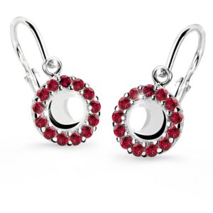 Cutie Jewellery Dětské náušnice z bílého zlata C2750-10-X-2 červená