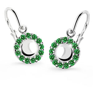 Cutie Jewellery Dětské náušnice z bílého zlata C2750-10-X-2 zelená