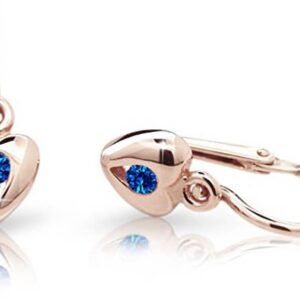 Cutie Jewellery Dětské náušnice z růžového zlata C1556-10-X-4 modrá