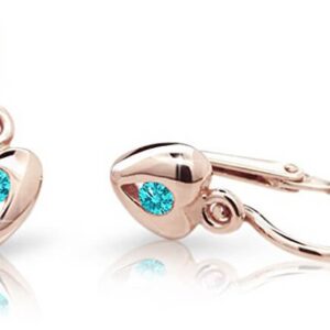 Cutie Jewellery Dětské náušnice z růžového zlata C1556-10-X-4 světle zelená
