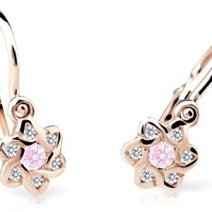 Cutie Jewellery Dětské náušnice z růžového zlata C2149-10-X-4 růžová