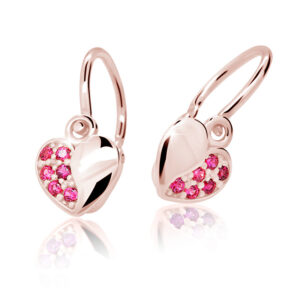 Cutie Jewellery Dětské náušnice z růžového zlata C2160-10-X-4 fuchsiová