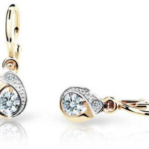 Cutie Jewellery Dětské náušnice ze žlutého zlata C1898-10-X-1 bílá