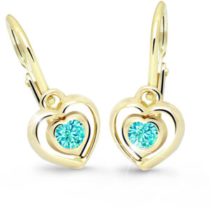 Cutie Jewellery Dětské srdíčkové náušnice C2752-10-X-1 světle zelená