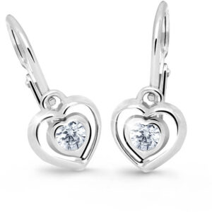 Cutie Jewellery Dětské srdíčkové náušnice C2752-10-X-2 bílá