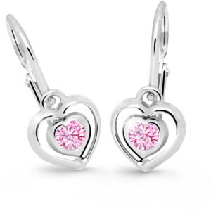 Cutie Jewellery Dětské srdíčkové náušnice C2752-10-X-2 růžová
