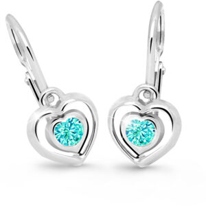 Cutie Jewellery Dětské srdíčkové náušnice C2752-10-X-2 světle zelená