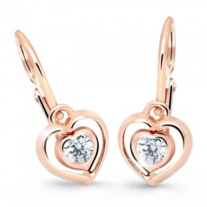 Cutie Jewellery Dětské srdíčkové náušnice C2752-10-X-4 bílá