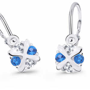 Cutie Jewellery Něžné dětské náušnice z bílého zlata C2753-10-X-2 modrá