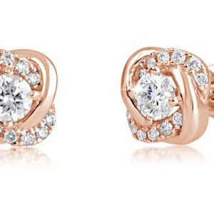 Cutie Jewellery Překrásné peckové náušnice z růžového zlata Z9001-3263-30-10-X-4