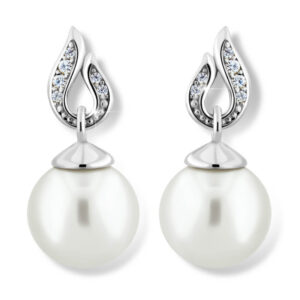 Cutie Jewellery Působivé perlové náušnice z bílého zlata Z6397-3125-10-X-2