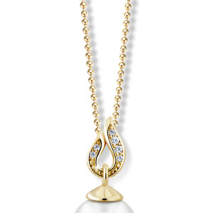 Cutie Jewellery Působivý perlový přívěsek ze žlutého zlata Z6297-3153-40-X-1